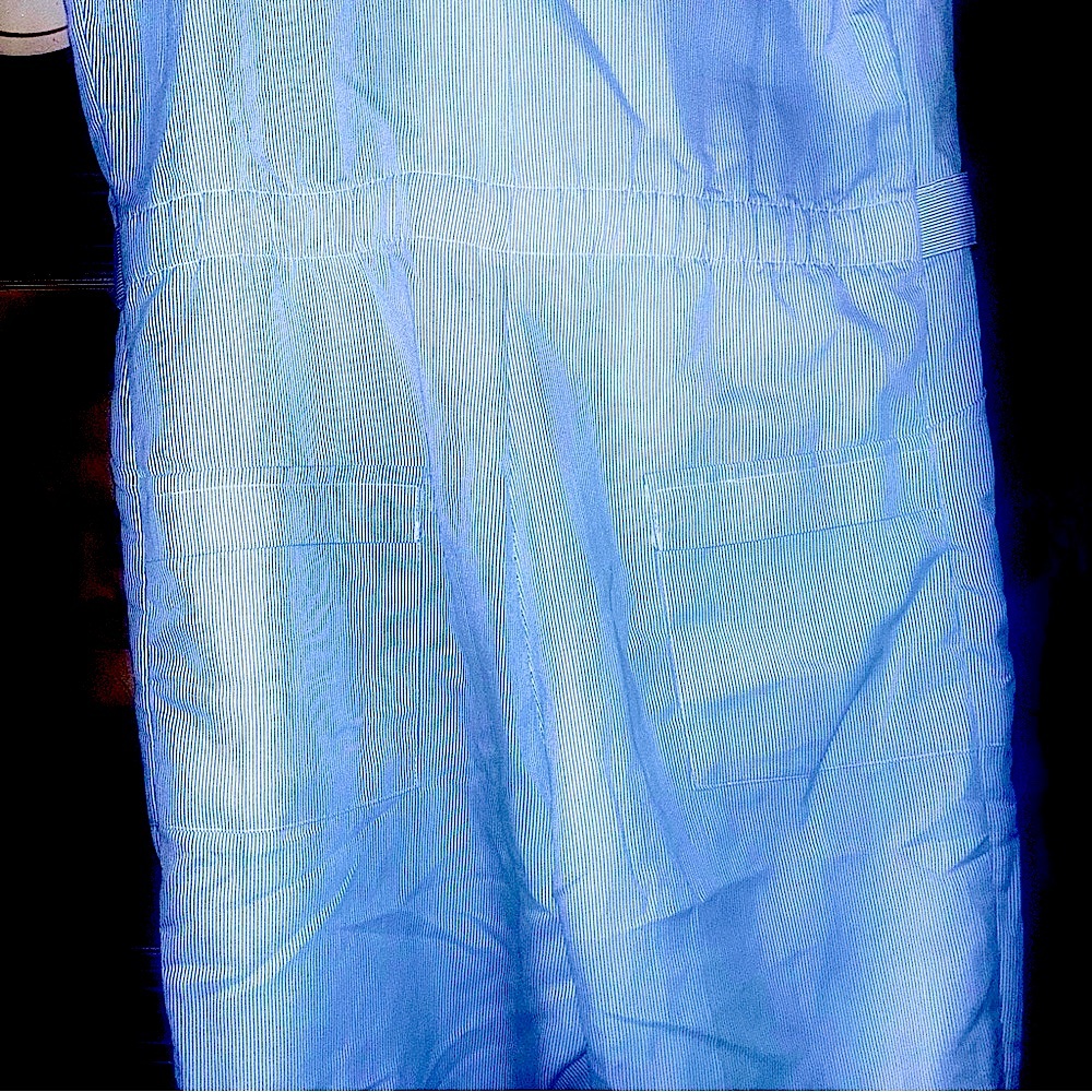 ORIG VTG Bill Parry Pinstriped Seersucker leisure suit with bronze buckle - Picture 15 of 15